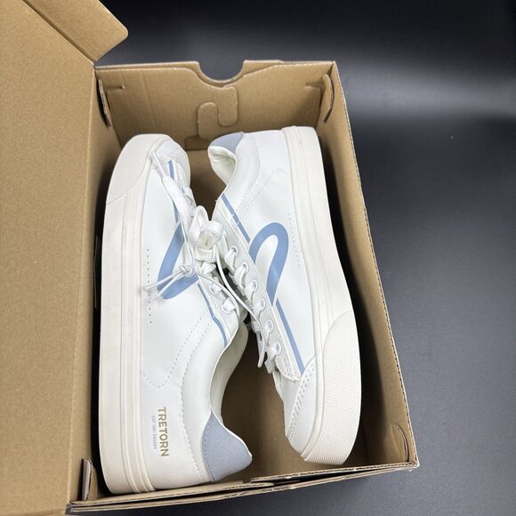 Tretorn “Serve” Women’s White/Blue 8.5 Memory Foam Footbed Sneaker Shoes NEW - Picture 16 of 16